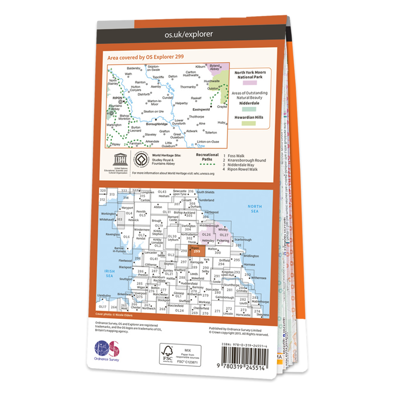 OS Explorer Map 299 - Ripon and Boroughbridge-1