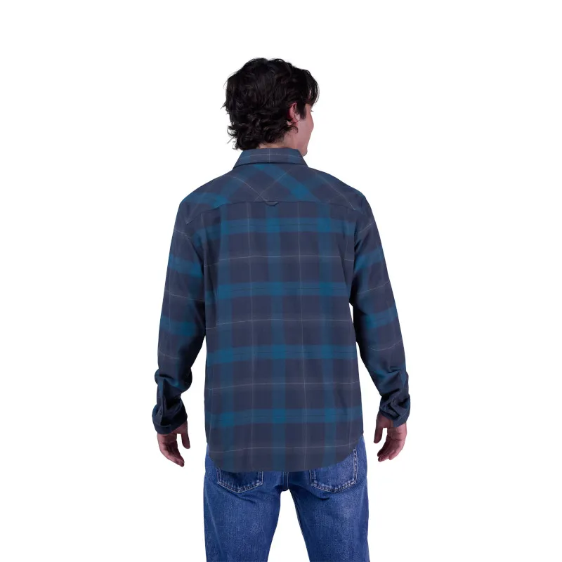 Fox Survivalist Core Flannel Long Sleeve Shirt in Midnight Blue-3