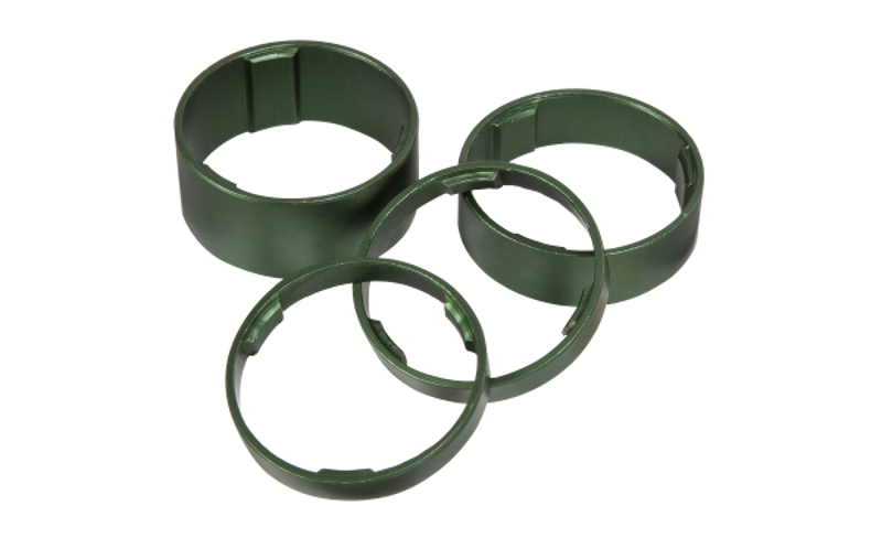 Cube Headset Spacer Set in Green