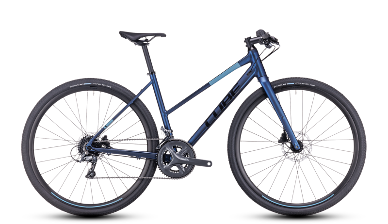Cube Nulane Flat Bar Road / Gravel Bike in Blue/Black-2