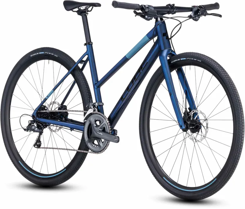 Cube Nulane Flat Bar Road / Gravel Bike in Blue/Black-1