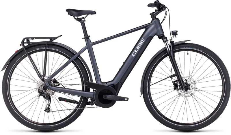 Cube Touring Hybrid One 625 Electric Bike in Grey/White-7