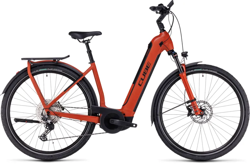 Cube Kathmandu Hybrid EXC 750 Trekking eBike in Red/Black-2