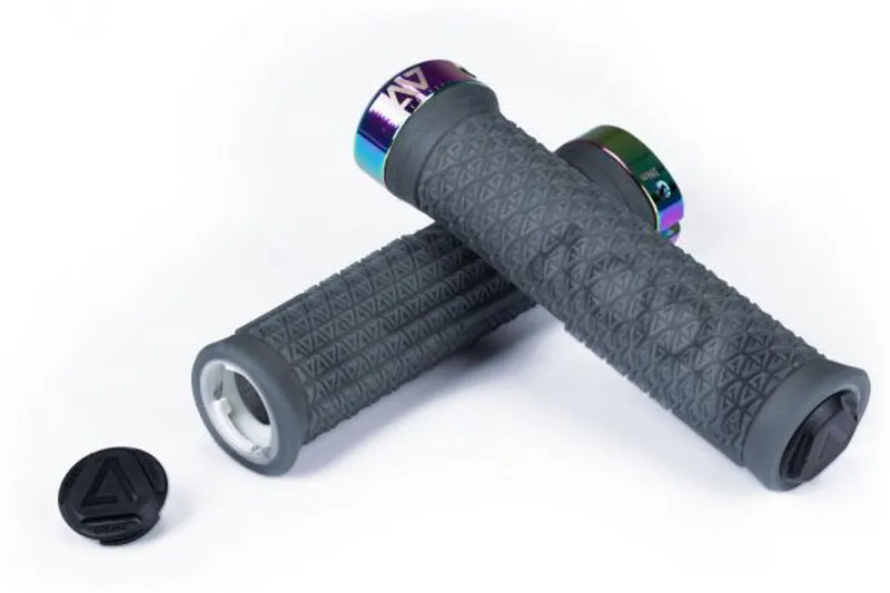 Acid Grips Icon Pro Handlebar Grips in Oilslick/Translucent Black-2