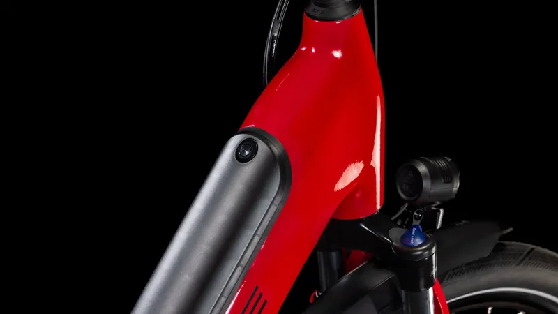Cube Supreme Hybrid Comfort Pro 625 EE Electric Bike in Fire Red-4