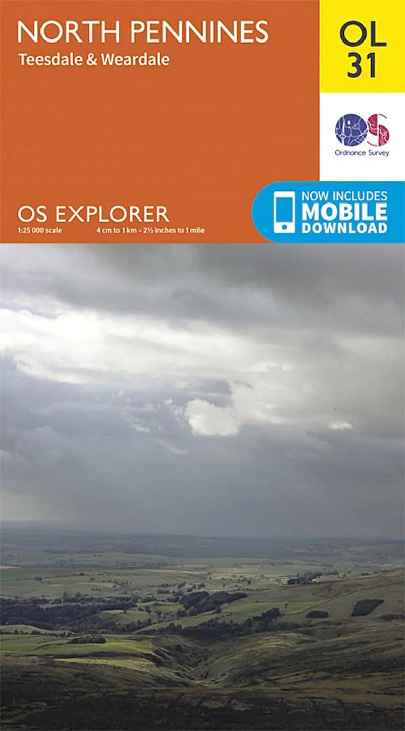 OS Explorer Map OL31 - North Pennines - Teesdale and Weardale-2