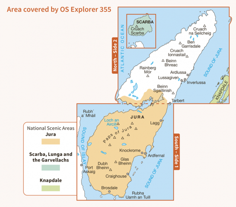 OS Explorer Map 355 - Jura and Scarba-1
