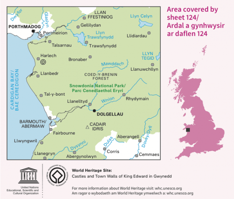 OS Landranger Map 124 - Porthmadog and Dollgellau-1