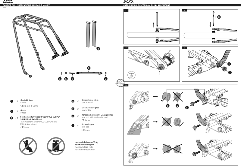 Acid / Cube Pannier Rack / Carrier for Full Suspension - 93362-12