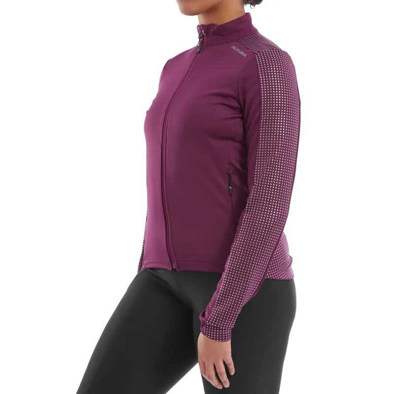 Altura Women's Nightvision Long Sleeve Cycling Jersey in Dark Pink