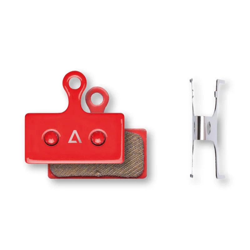 Acid Shimano XTR/XT/SLX Sintered Disc Brake Pads in Red