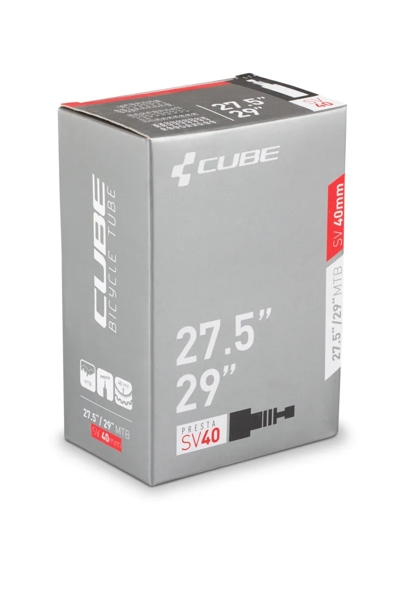 Cube 27.5/29in MTB SV Presta 40mm Inner Tube in Black