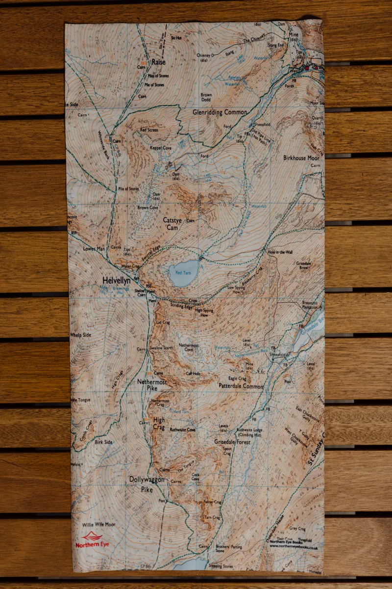 Lake District OS Map - Helvellyn Neck Gaiter / Scarf / Snood-2