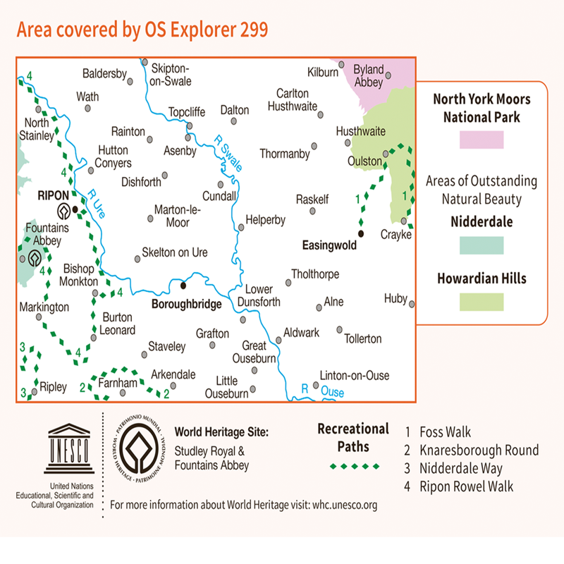 OS Explorer Map 299 - Ripon and Boroughbridge-2