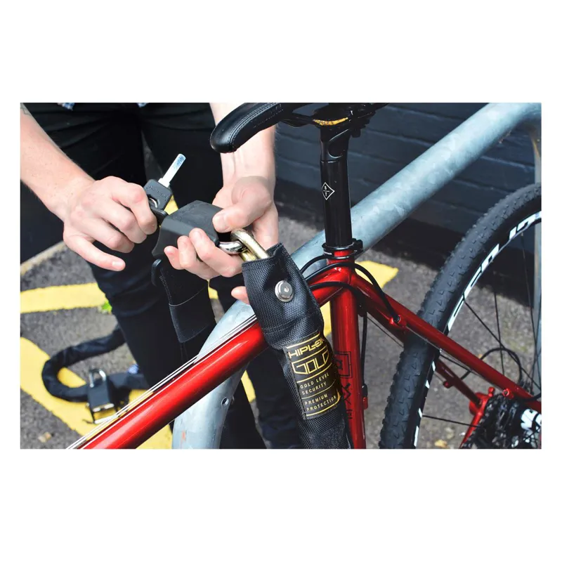 Hiplok Secure Gold 10 x 850mm Wearable Chain Lock in Black-2