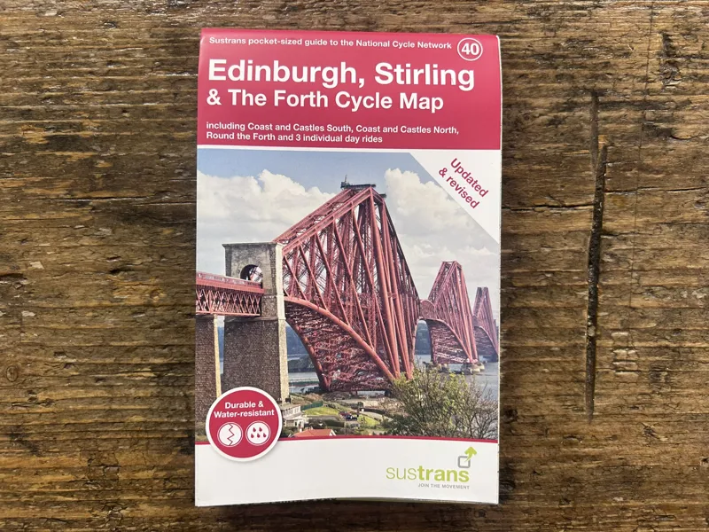 Sustrans Pocket Guide Edinburgh Stirling The Forth Cycle Map 40