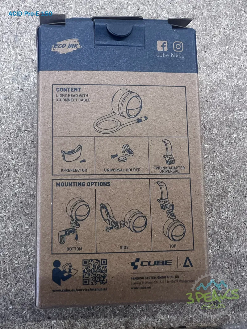 Acid E-Bike Front Light Pro-E 150 X-Connect with FPILink In Black-10