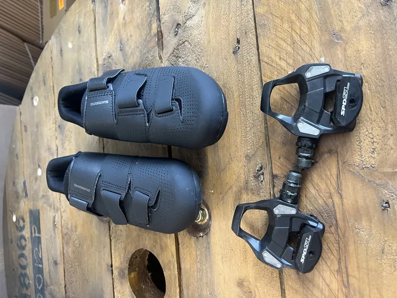 Worn RS500 Pedals and RC102 Size 41 Shoes and Cleats