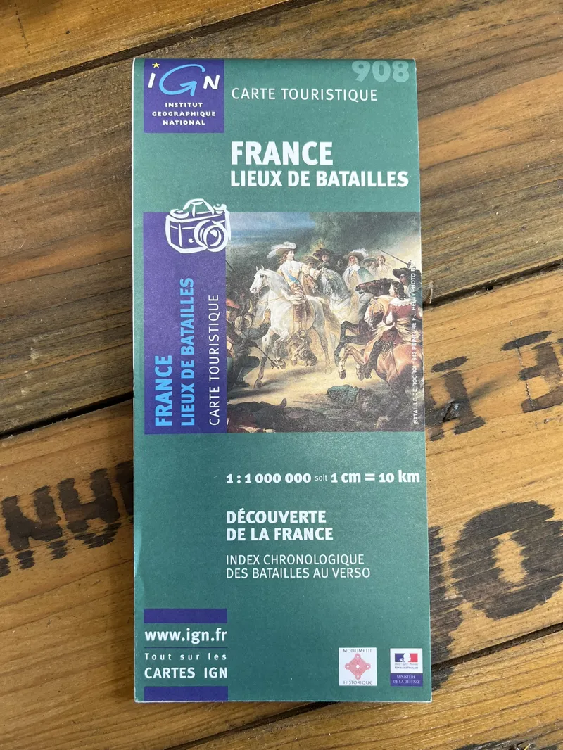 IGN Map 908 - France - Battle Sites