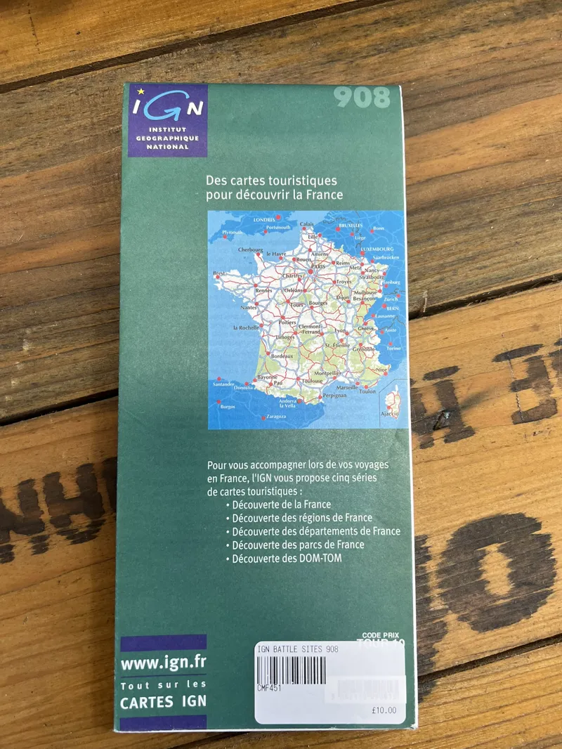 IGN Map 908 - France - Battle Sites-1
