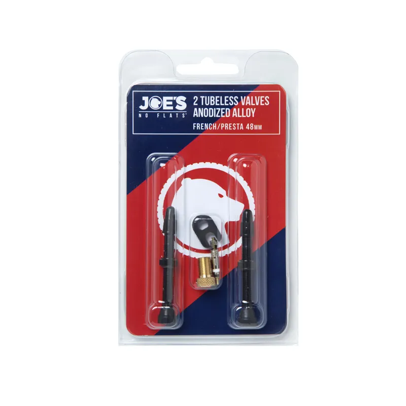 Joe's No Flats Tubeless Anodized Black Presta Valves