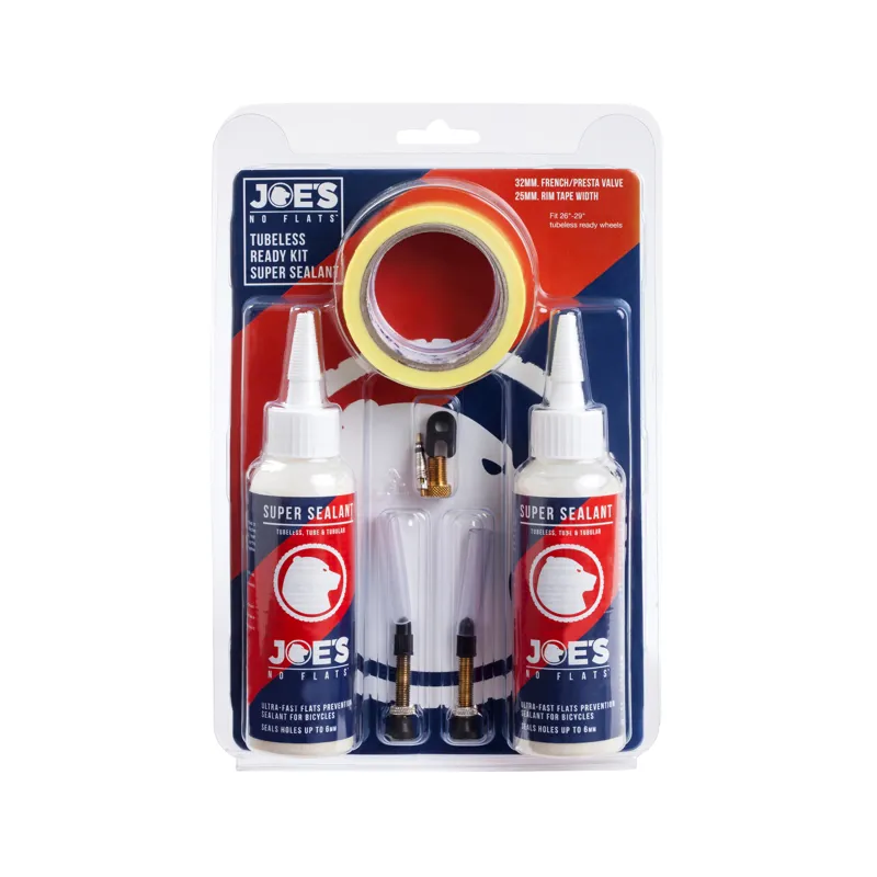 Joe's No Flats Tubeless Ready Kit with Super Sealant