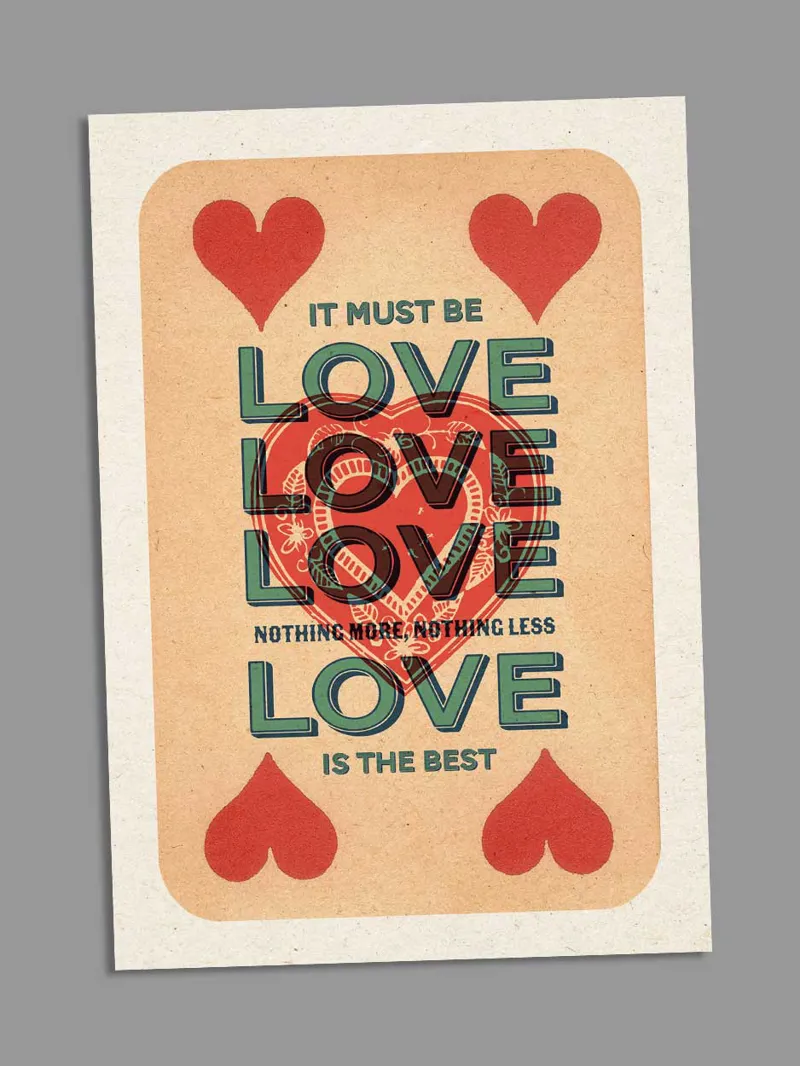 It Must be Love - Blank Greeting Card