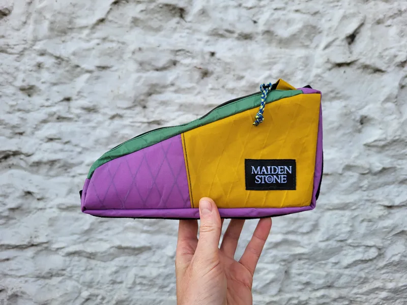 Maiden Stone Top Tube Bag in Yellow Purple and Green-2