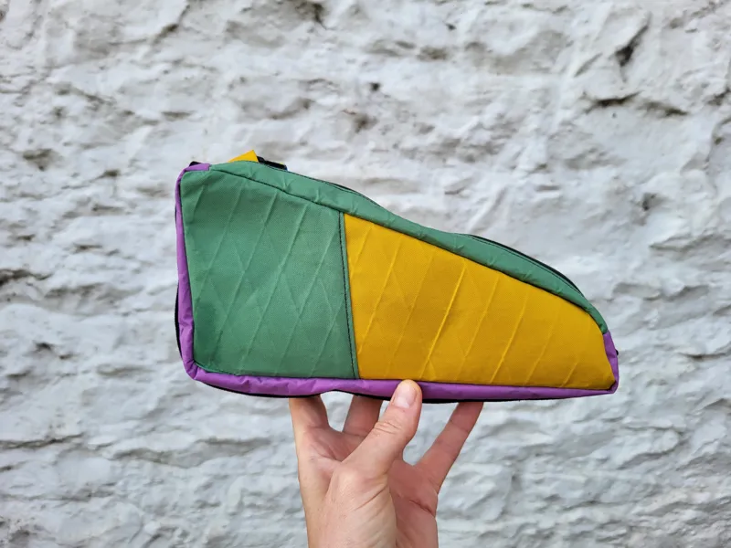 Maiden Stone Top Tube Bag in Yellow Purple and Green