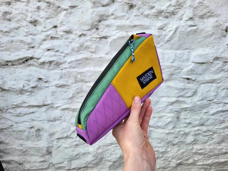 Maiden Stone Top Tube Bag in Yellow Purple and Green-1
