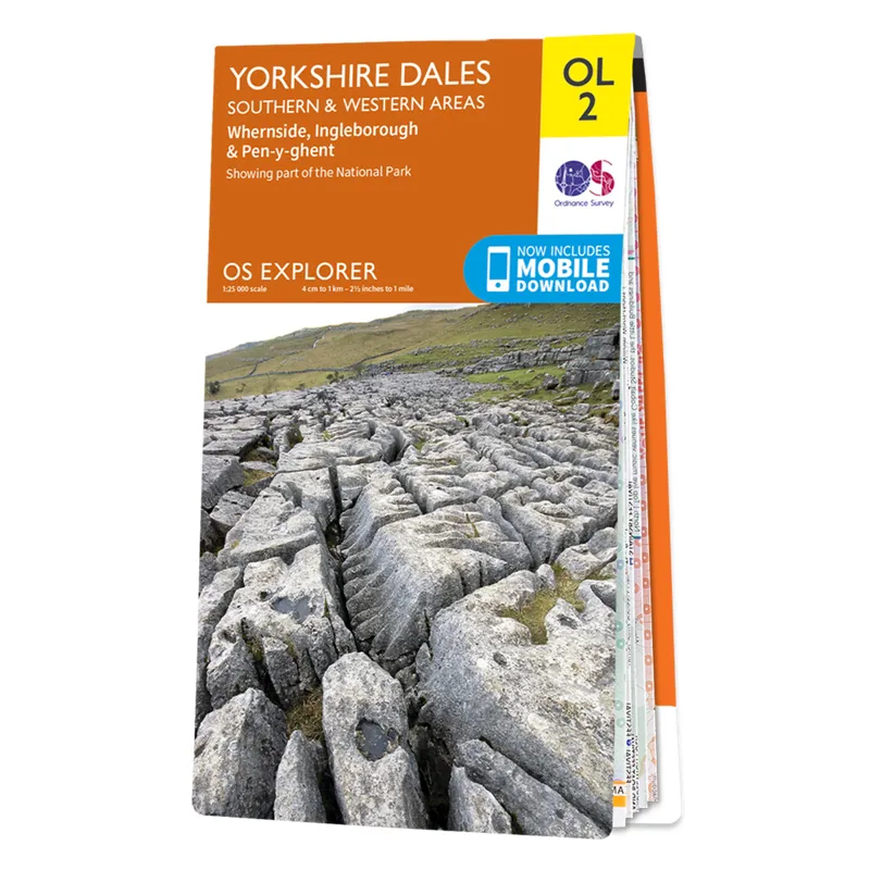 OS Explorer Map OL2 - Yorkshire Dales - Southern and Western Areas