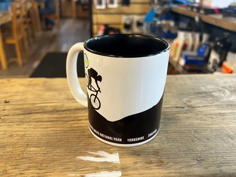Peaks In Profile - 3 Peaks Bike Sillhouette Mug-1