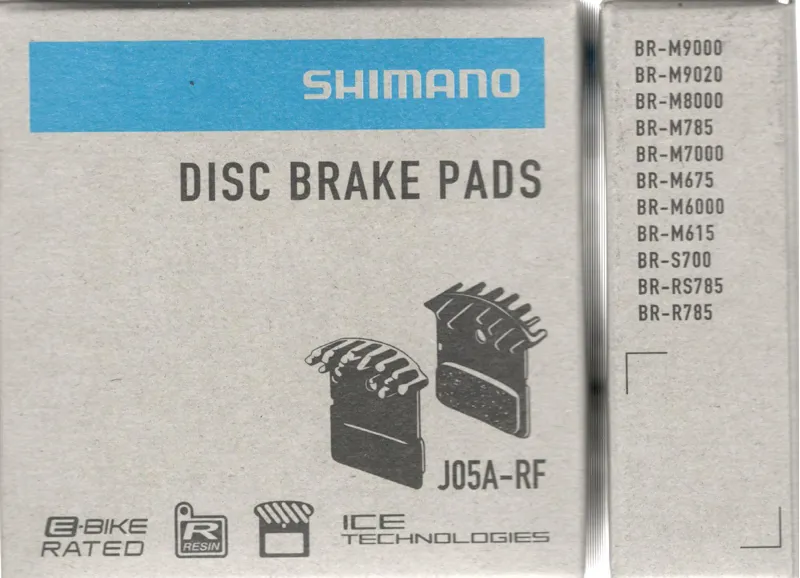 Shimano J05A-RF Resin Disc Brake Pads and Spring - Formerly J03A