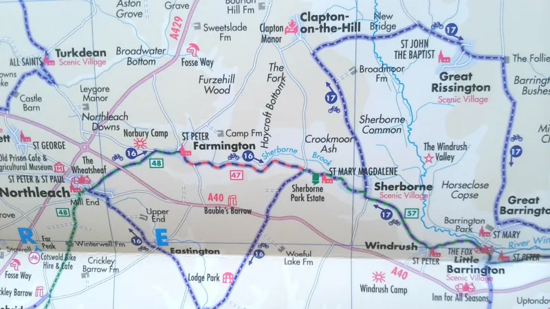 Cotswolds Cycling Goldeneye Map-1