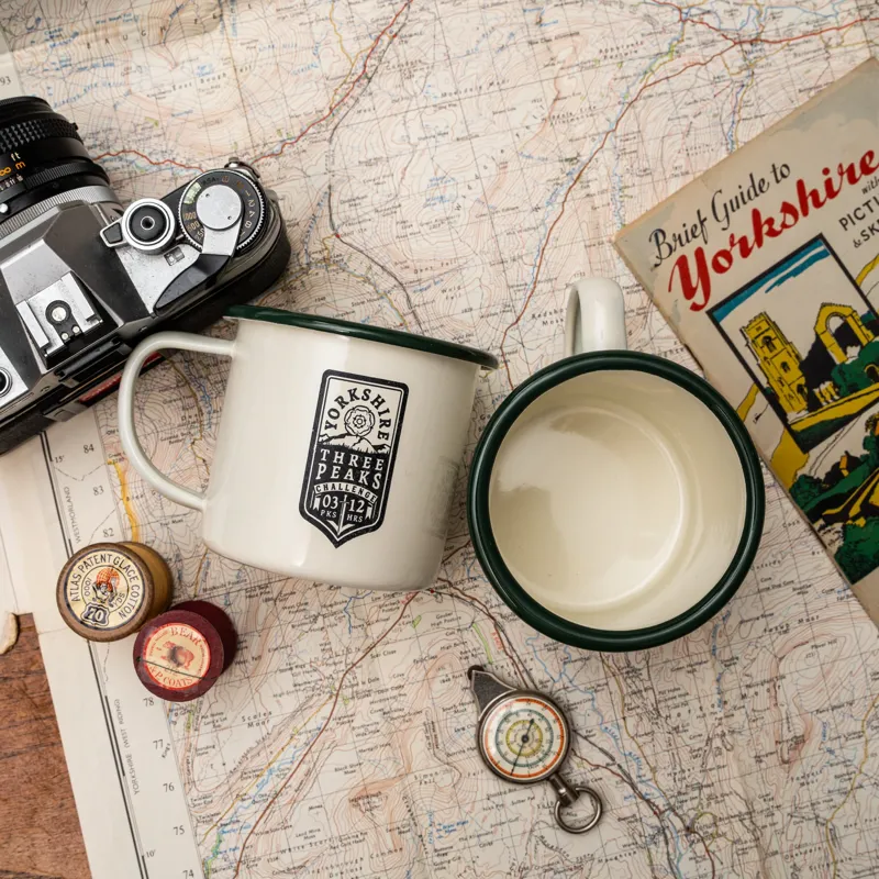 Yorkshire Three Peaks Challenge Enamel Camp Mug-2
