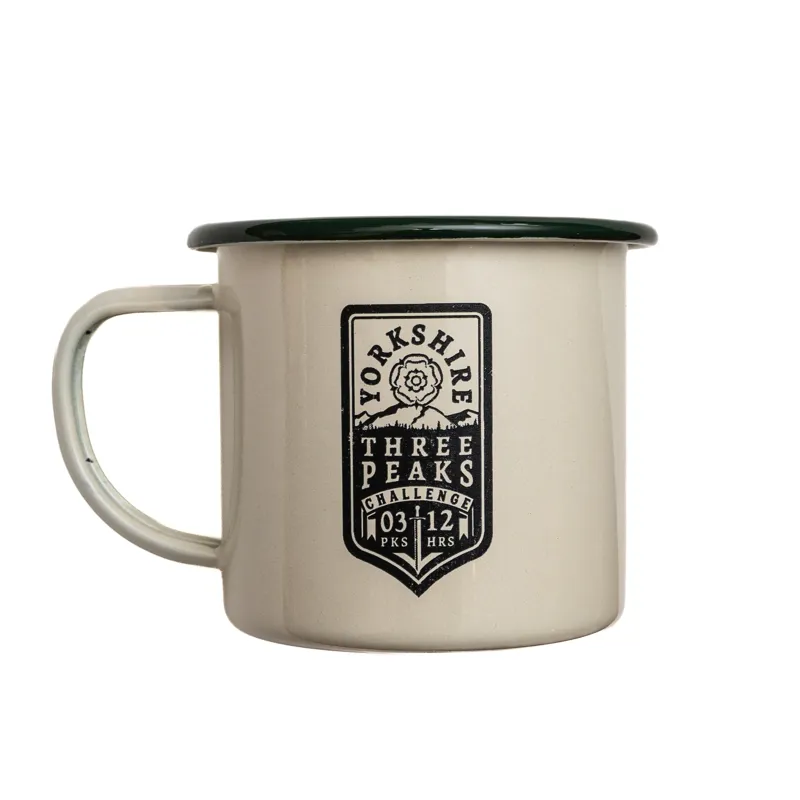 Yorkshire Three Peaks Challenge Enamel Camp Mug