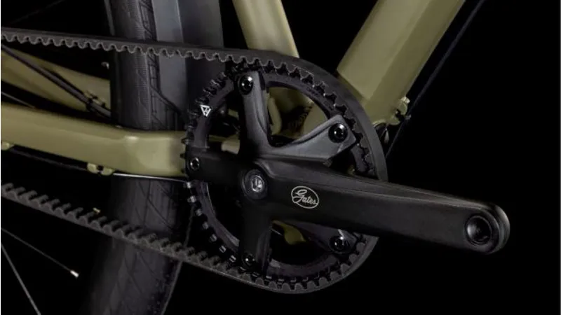 Cube Hyde Pro FE Hybrid Bike in Dusty Olive/Gold-4
