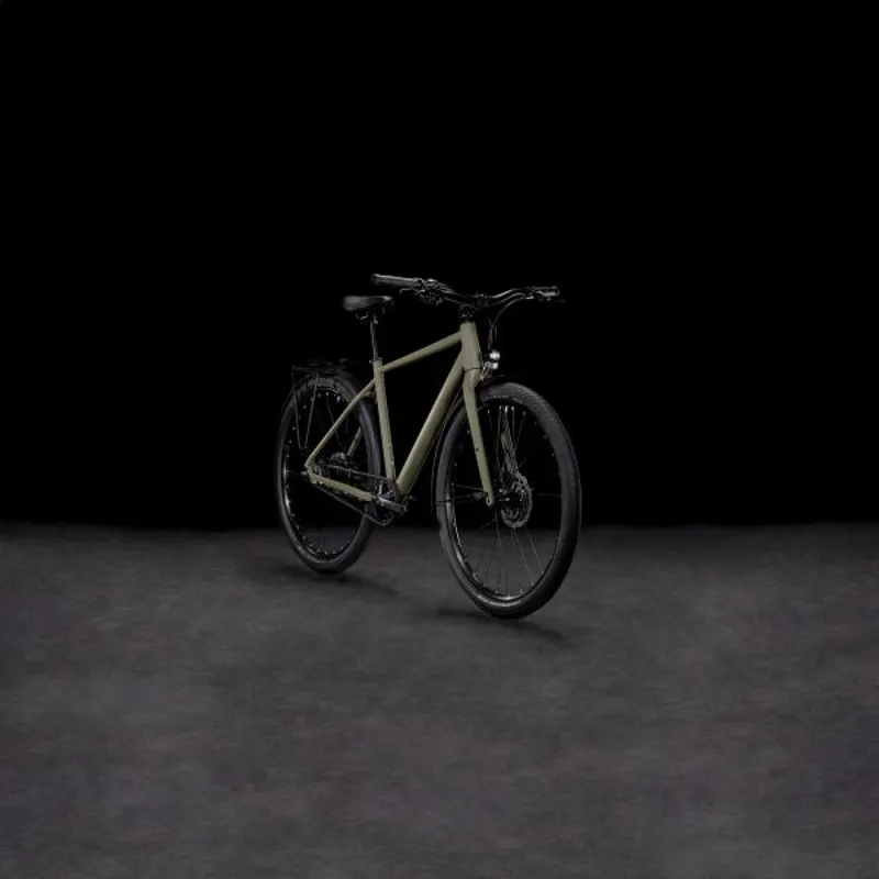 Cube Hyde Pro FE Hybrid Bike in Dusty Olive/Gold-6