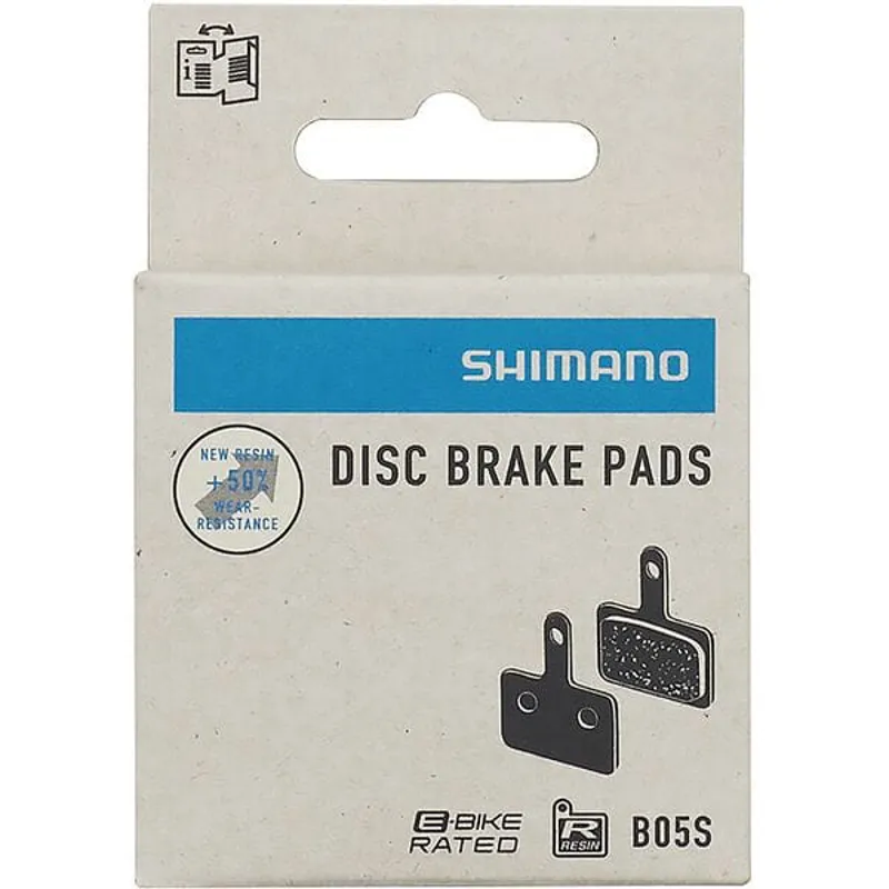 Shimano B05S disc brake pads and spring - steel backed - resin