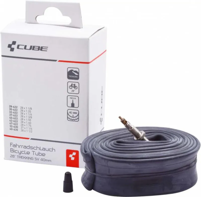 Cube 28in Trekking SV Presta 40mm Inner Tube in Black
