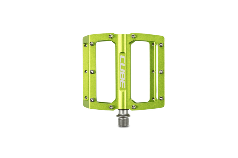 Cube All Mountain Flat Pedals in Green-1