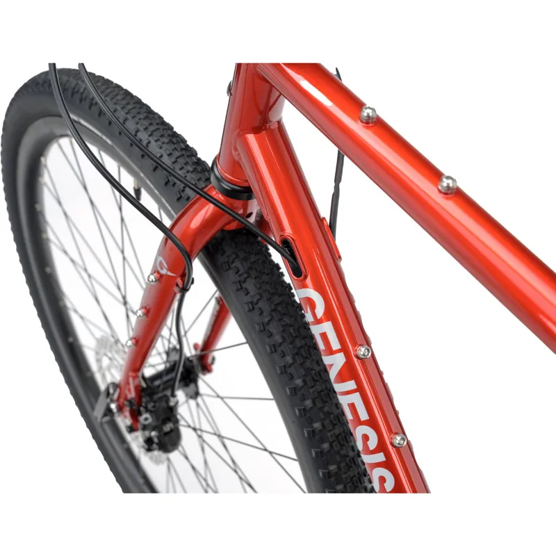 2025 Genesis Croix De Fer 10 Flat-Bar Gravel Bike in Red-2