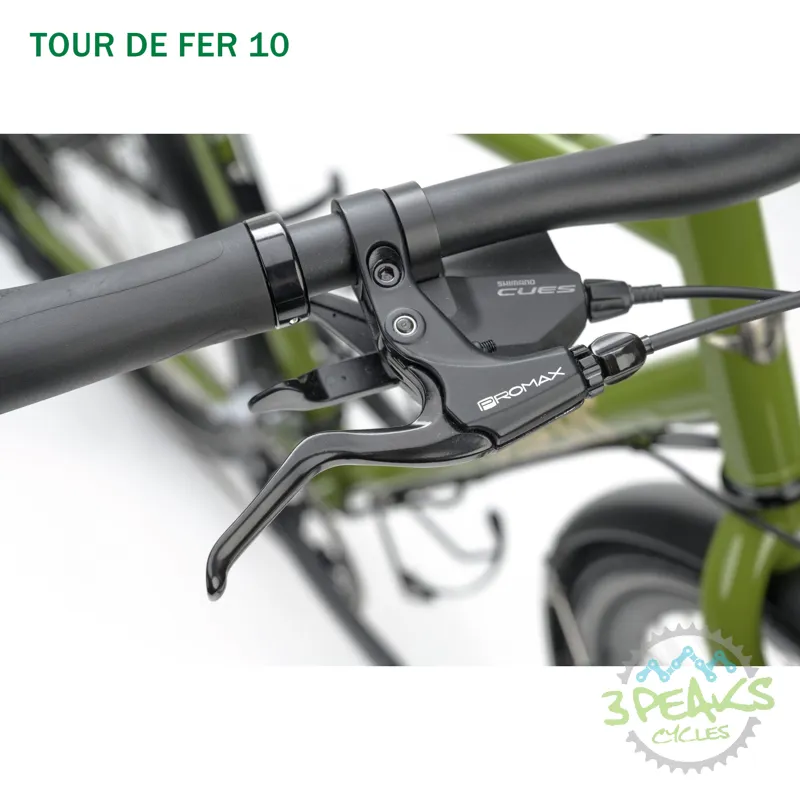 2025 Genesis Tour De Fer 10 Flat-Bar Touring Bike in Green-9