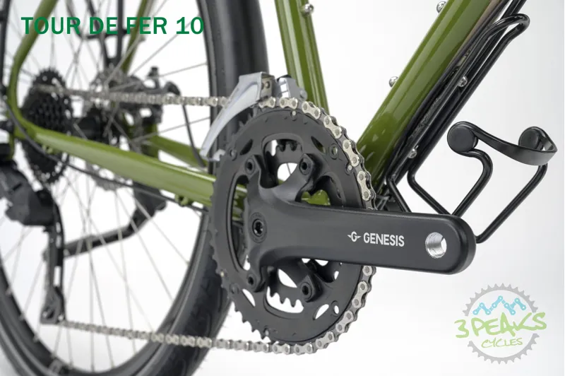 2025 Genesis Tour De Fer 10 Flat-Bar Touring Bike in Green-3