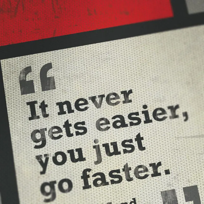 Greg LeMond Cycling Quote Poster Print - A3 Black Frame-1