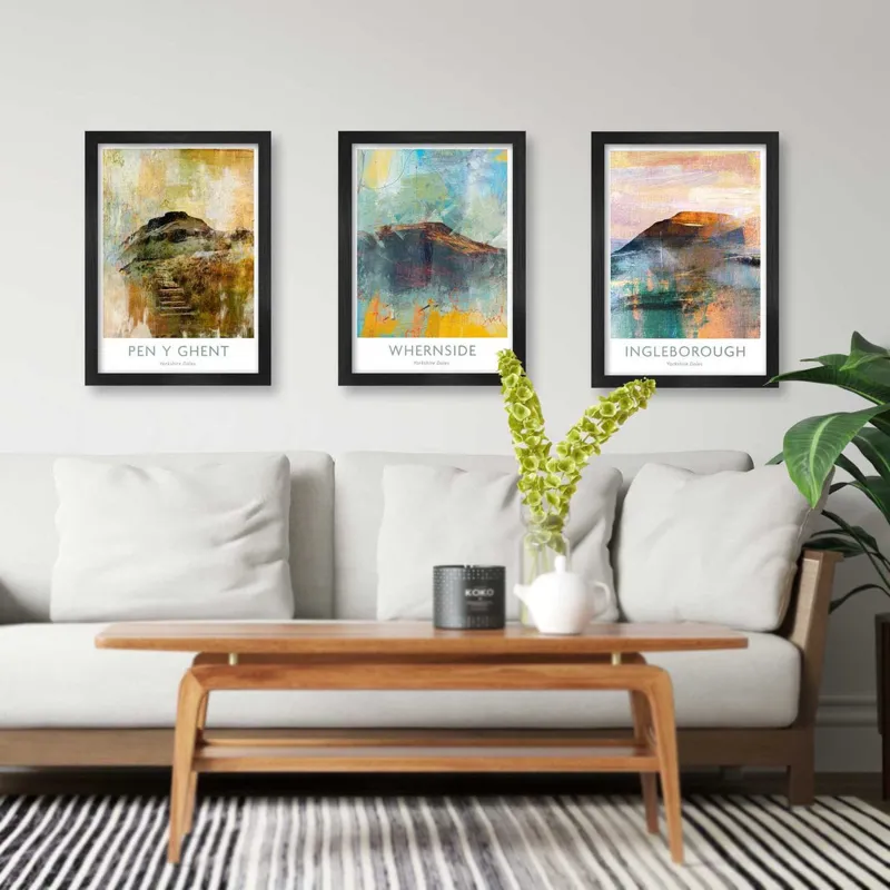 Pen-Y-Ghent - Yorkshire 3 Peaks A3 Framed Poster Print-2