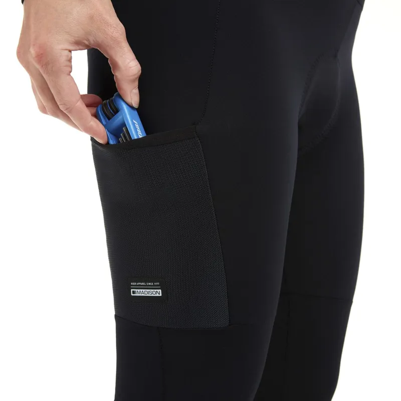 Madison Roam DWR Cargo Women's Tights in Black-5