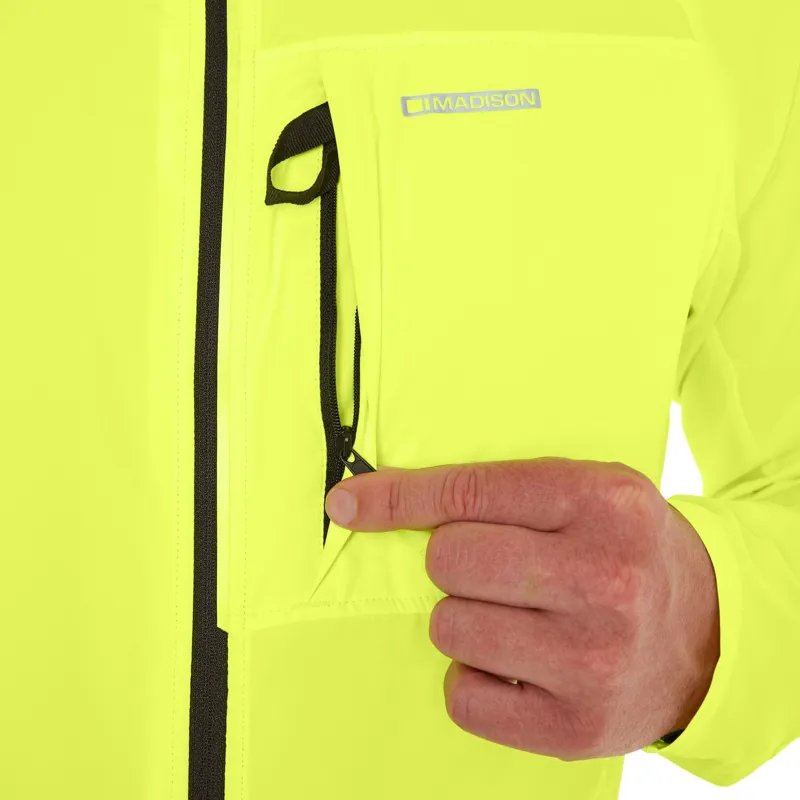 Madison Freewheel Packable Jacket in Hi-Viz Yellow-7