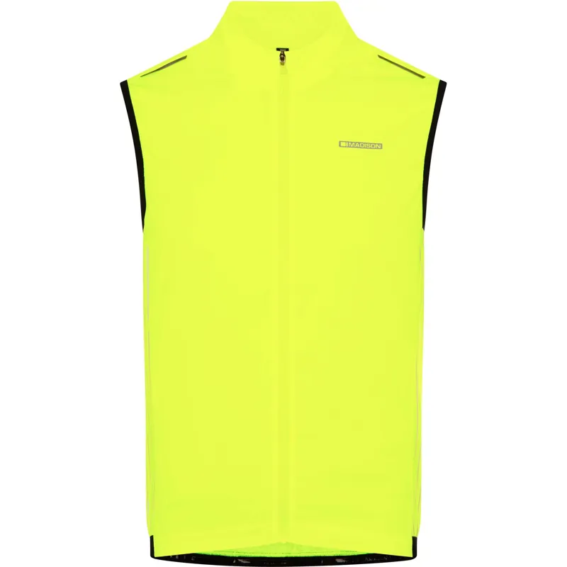 Madison Stellar Reflective Windproof Gilet in Hi-Viz Yellow