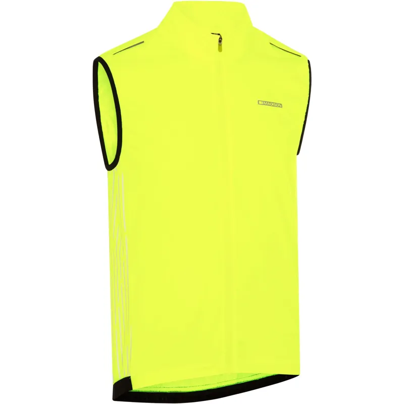 Madison Stellar Reflective Windproof Gilet in Hi-Viz Yellow-1